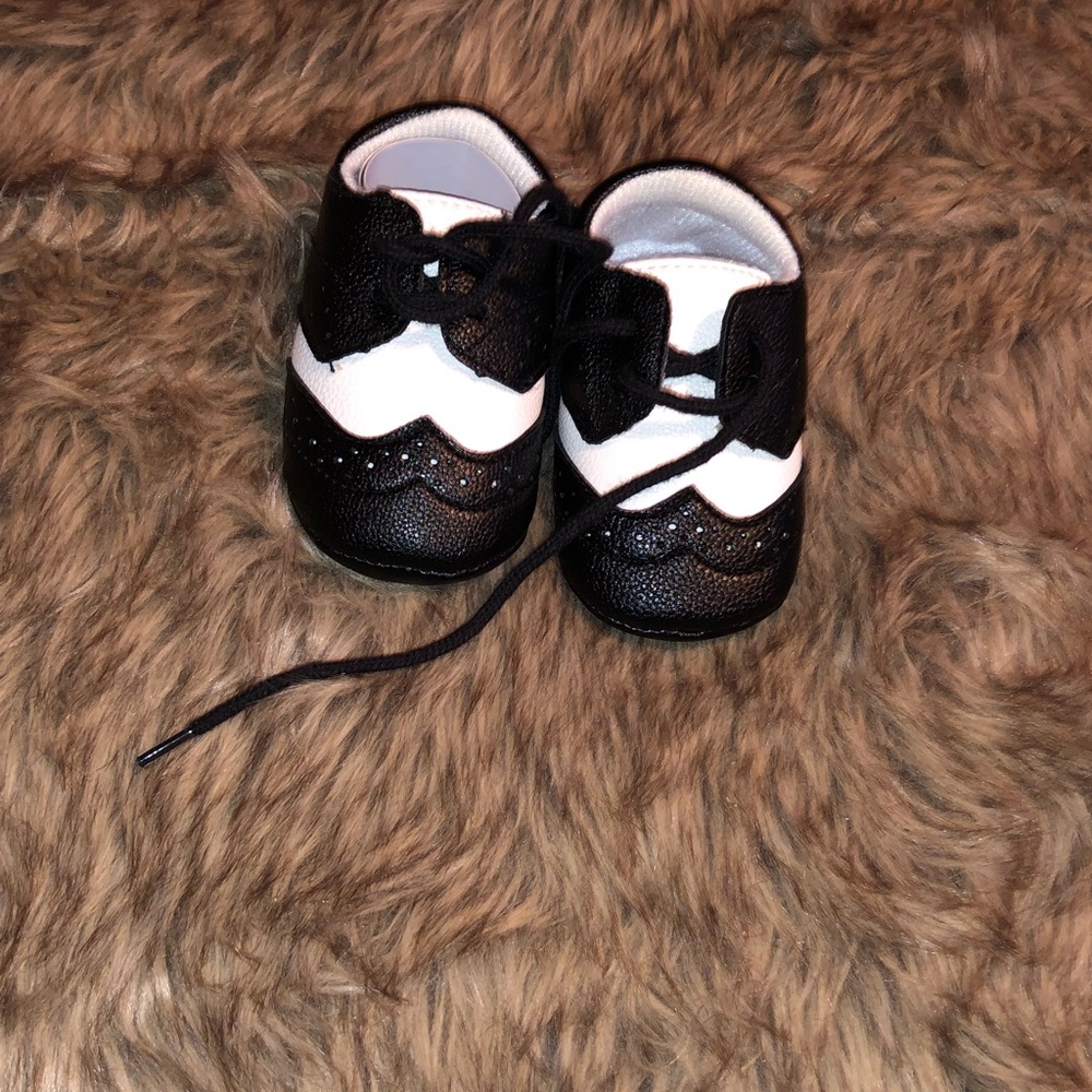 Black and white Tuxedo shoes